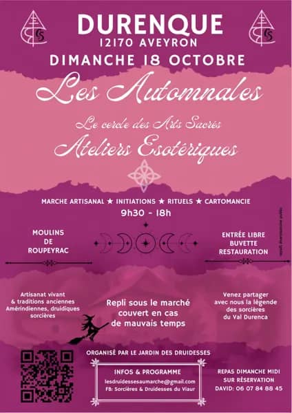Illustration de l'événement : Les Automnales – Ateliers ésotériques et marché artisanal aux Moulins de Roupeyrac