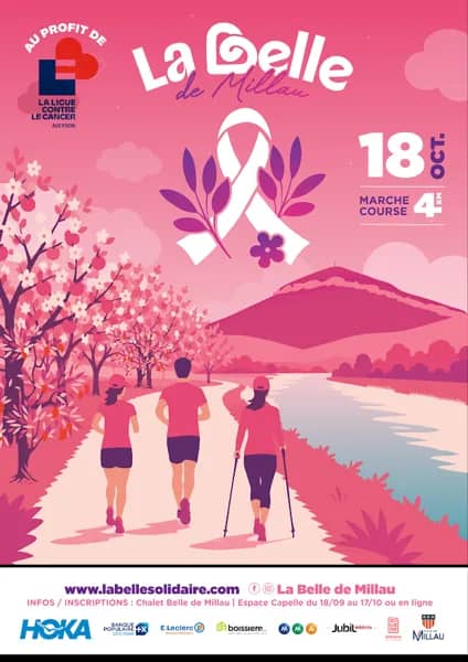 Illustration de l'événement : La Belle de Millau (marche, course au profit de la ligue contre la cancer)