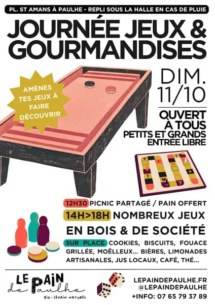 Illustration de l'événement : Journée jeux et gourmandises - Le pain de Paulhe