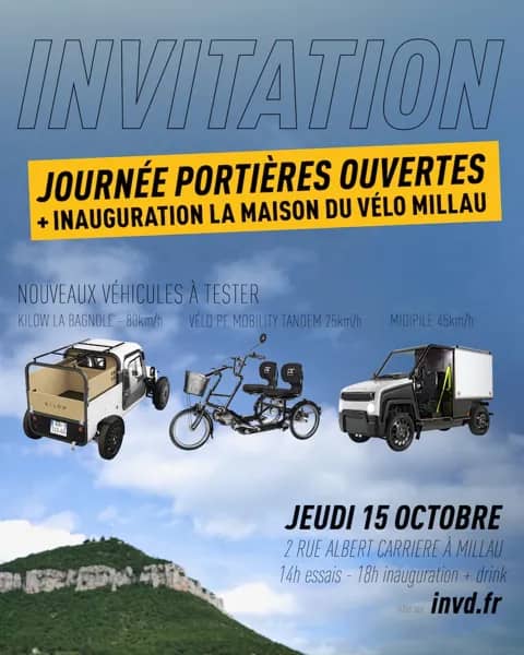 Illustration de l'événement : Journée portières ouvertes - Inauguration de la Maison du vélo de Millau