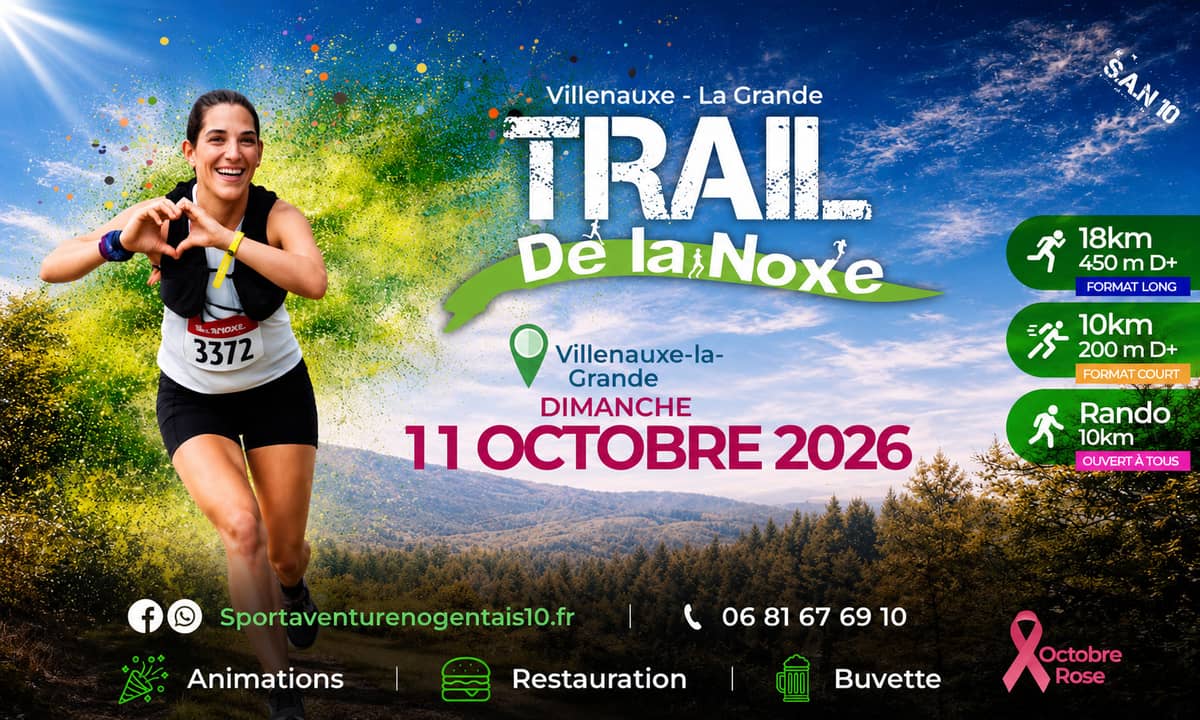 Illustration de l'événement : Le Trail de la Noxe revient à Villenauxe-la-Grande !