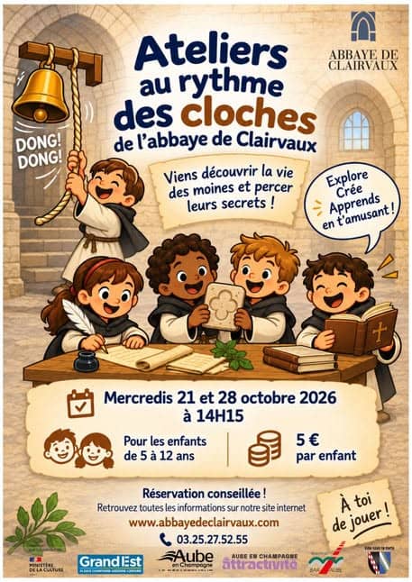 Illustration de l'événement : Ateliers des enfants à l'Abbaye de Clairvaux