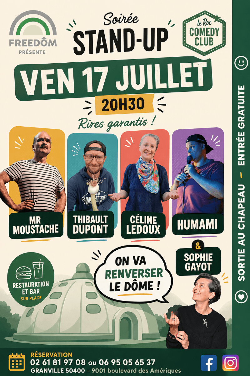 Illustration de l'événement : Le Roc Comedy Club est au Freedôm