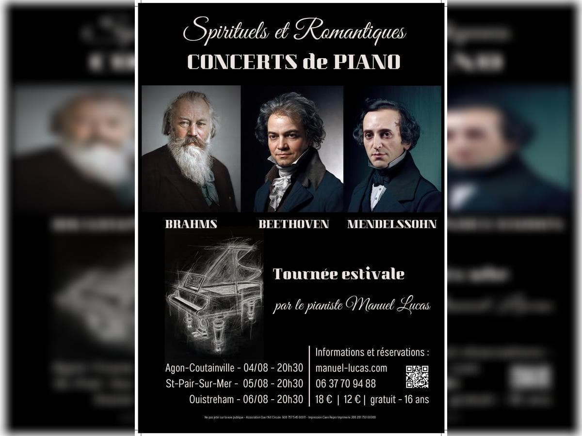 Illustration de l'événement : Spirituels et Romantiques au piano - Beethoven, Brahms et Mendelssohn