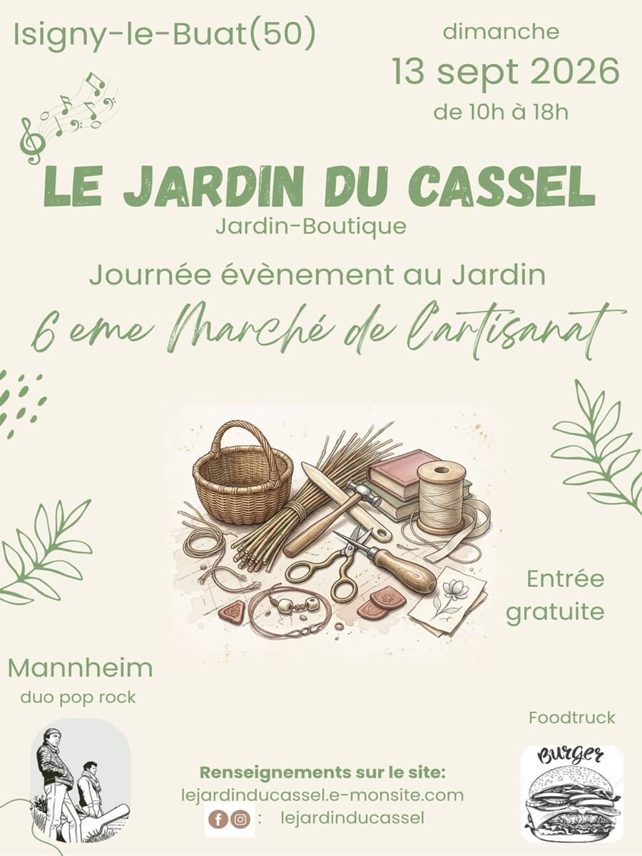 Illustration de l'événement : 6e Marché de l'artisanat au Jardin du Cassel
