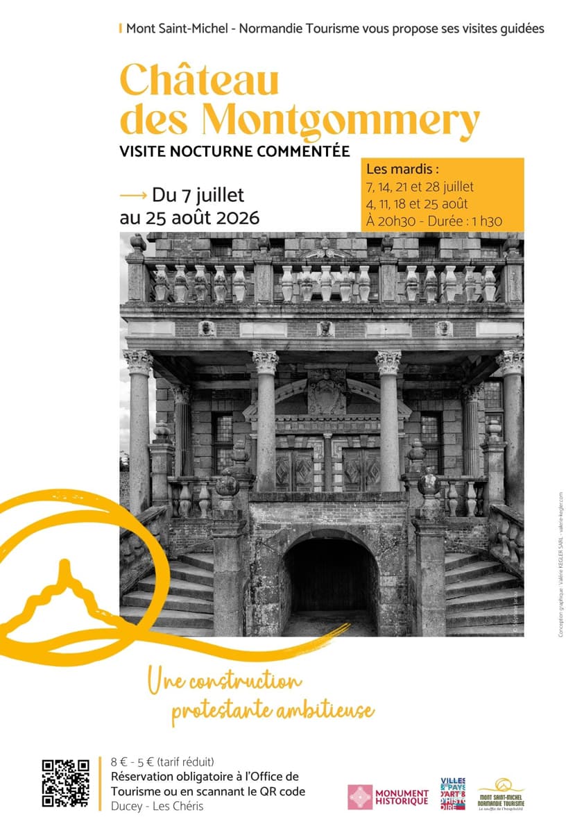 Illustration de l'événement : Visite commentée nocturne du château des Montgommery : une construction protestante ambitieuse