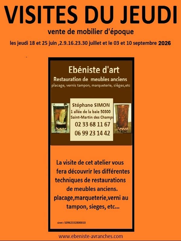 Illustration de l'événement : Les Visites du jeudi > Ebéniste d'art - Simon Stéphane