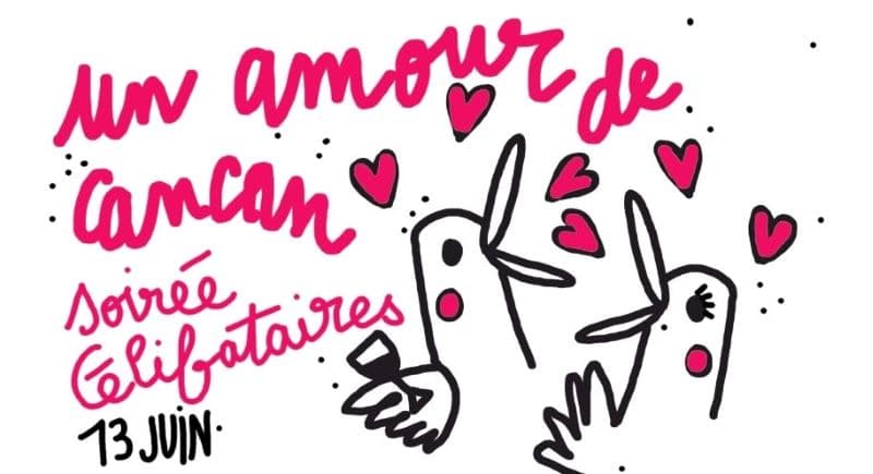 Illustration de l'événement : Dîner-rencontres "Un Amour de Cancan" - Soirée célibataires