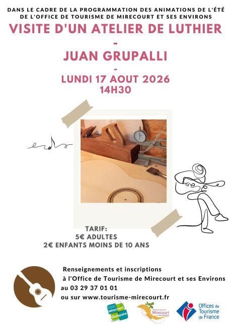 Illustration de l'événement : Visite d'un atelier de luthier Juan Alexander Grupalli