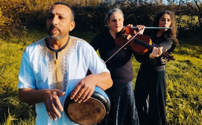 Illustration de l'événement : Concert apéritif au Jardin du luthier - Concert Trio Zarafa