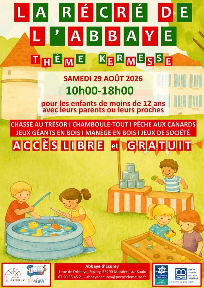 Illustration de l'événement : La récré de l'Abbaye - thème Kermesse