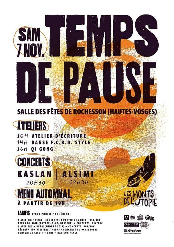Illustration de l'événement : Temps de pause, ateliers concerts repas