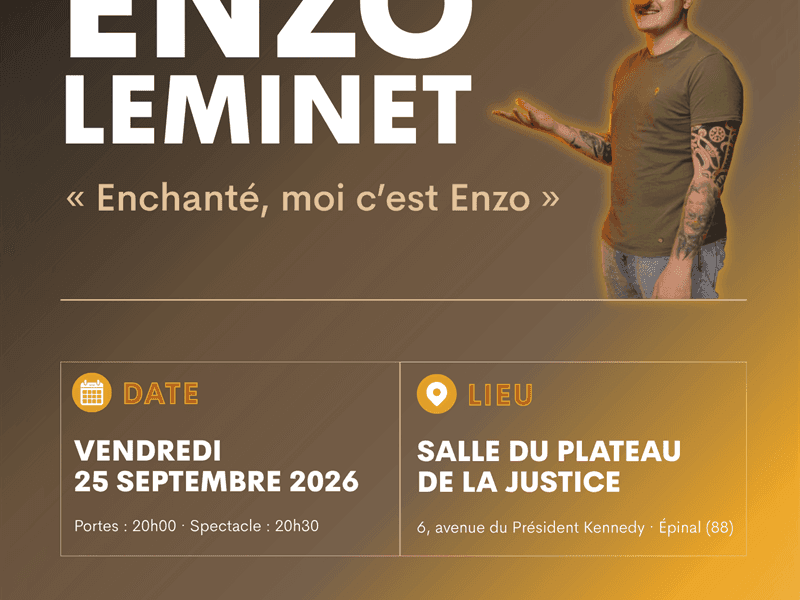 Illustration de l'événement : Stand-Up - 'Enchanté, moi c'est Enzo' - Enzo Leminet