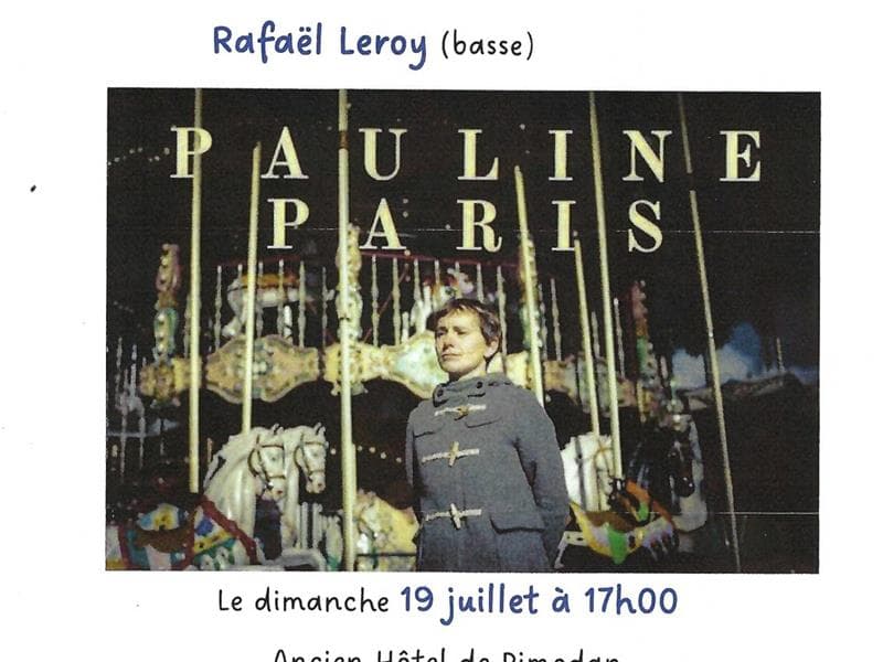 Illustration de l'événement : Concert Pauline Paris et Rafaël Leroy - Hôtel de Pïmodan