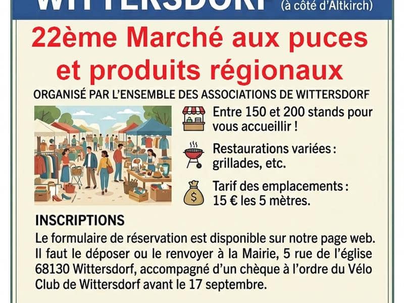 Illustration de l'événement : 22ème marché aux puces et produits régionaux