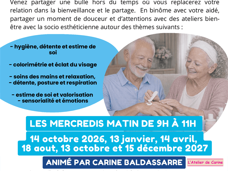 Illustration de l'événement : Socio-Esthétique en binôme aidants-aidés
