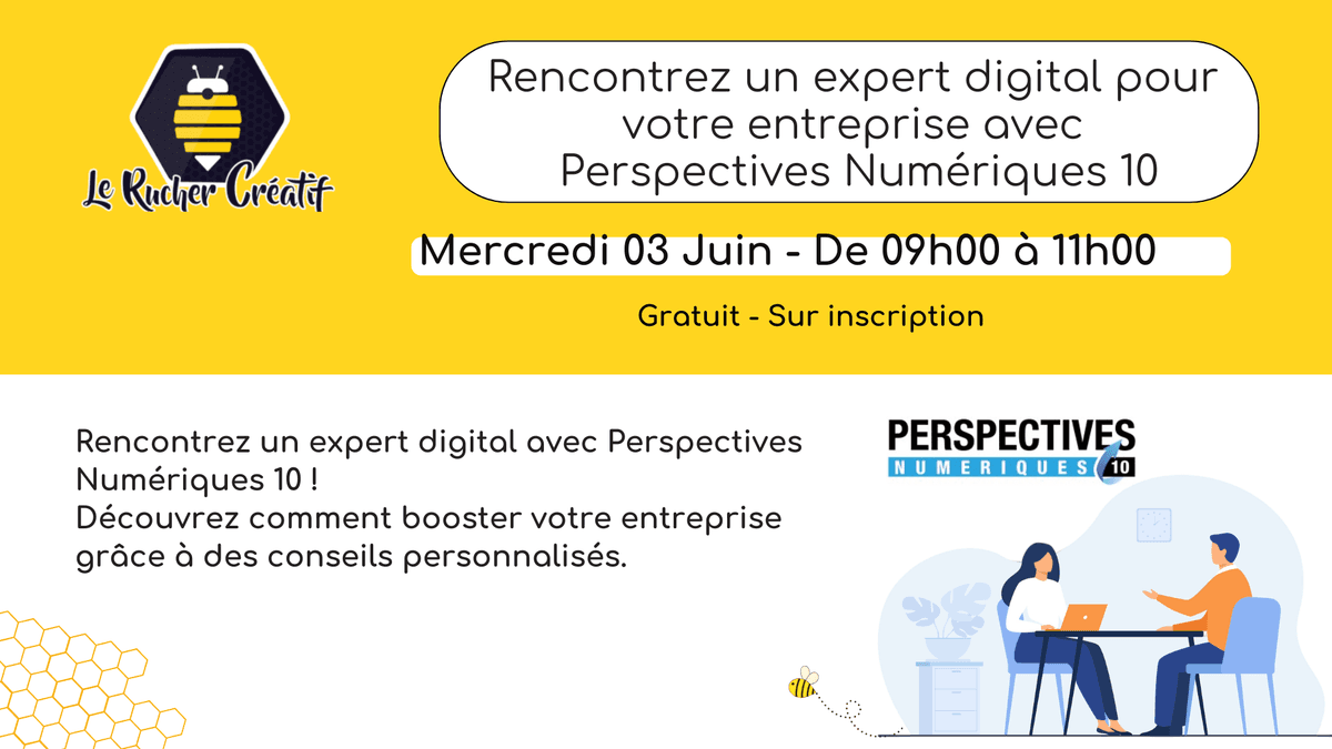 Illustration de l'événement : Rencontrez un expert digital pour votre entreprise avec Perspectives Numériques 10