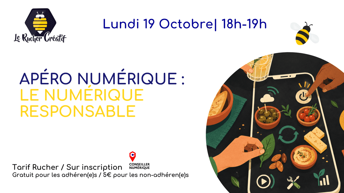 Illustration de l'événement : Apéro Numérique : le numérique responsable