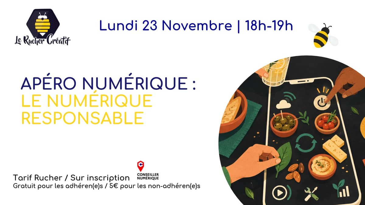 Illustration de l'événement : Apéro Numérique : le numérique responsable