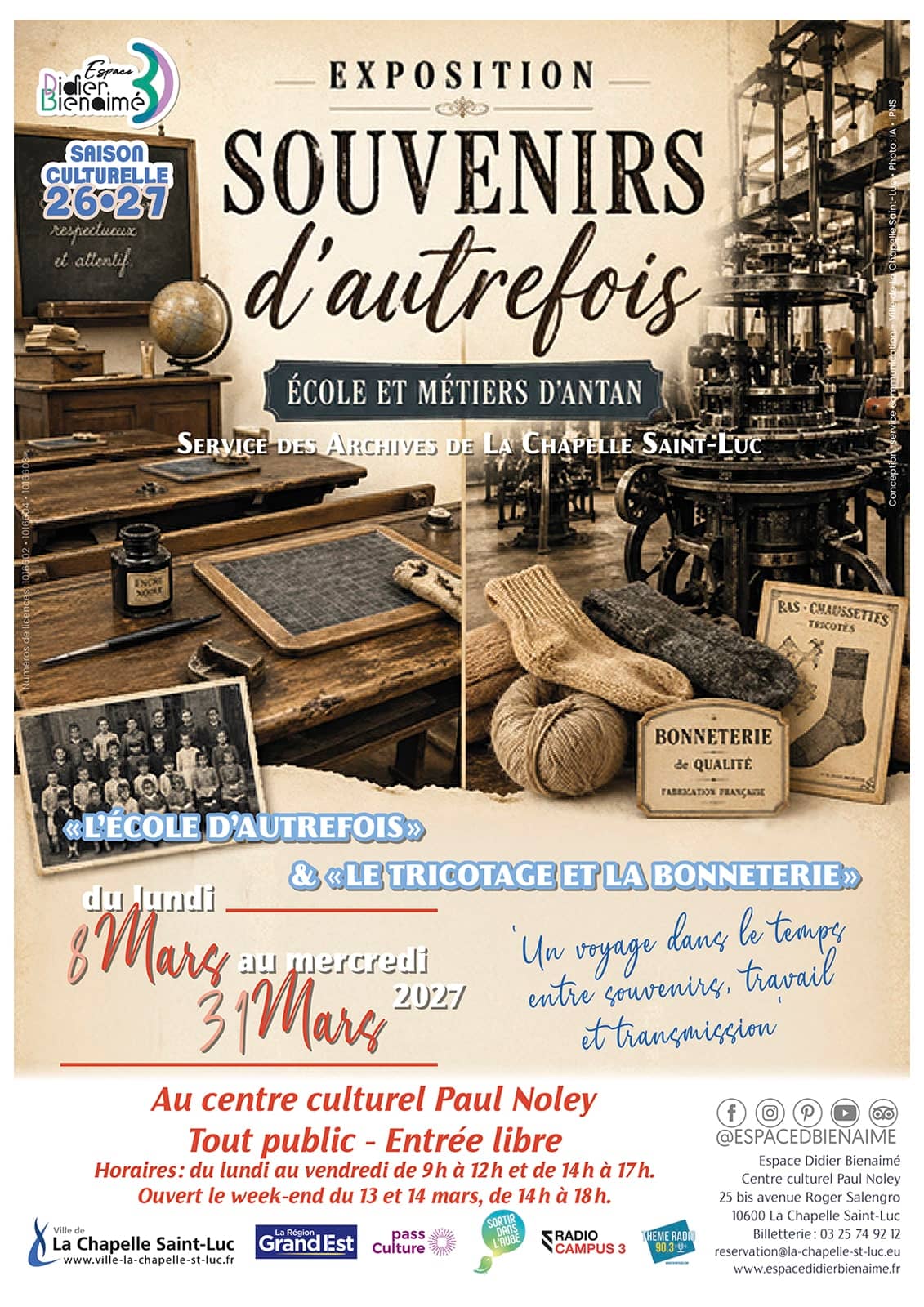 Illustration de l'événement : Exposition « Souvenirs d’autrefois : école et métiers d’antan »