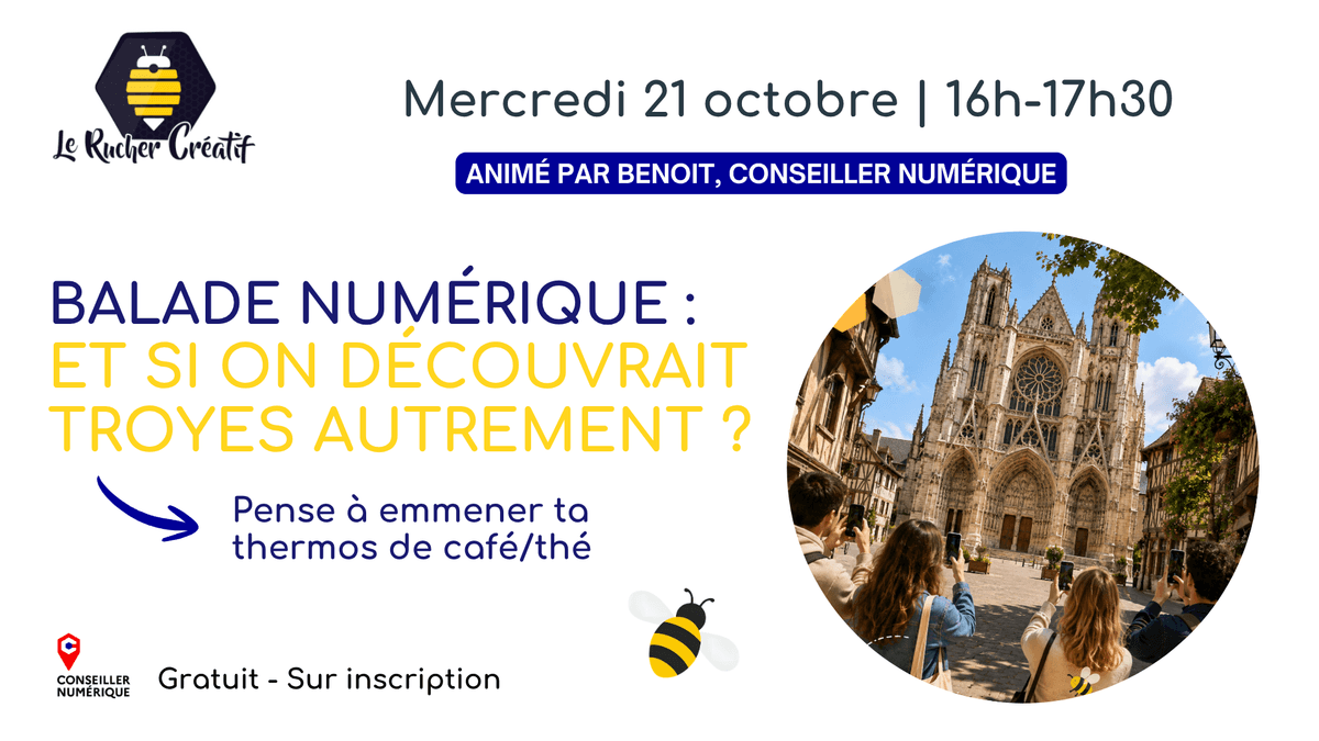 Illustration de l'événement : Café numérique : balade du patrimoine dans Troyes