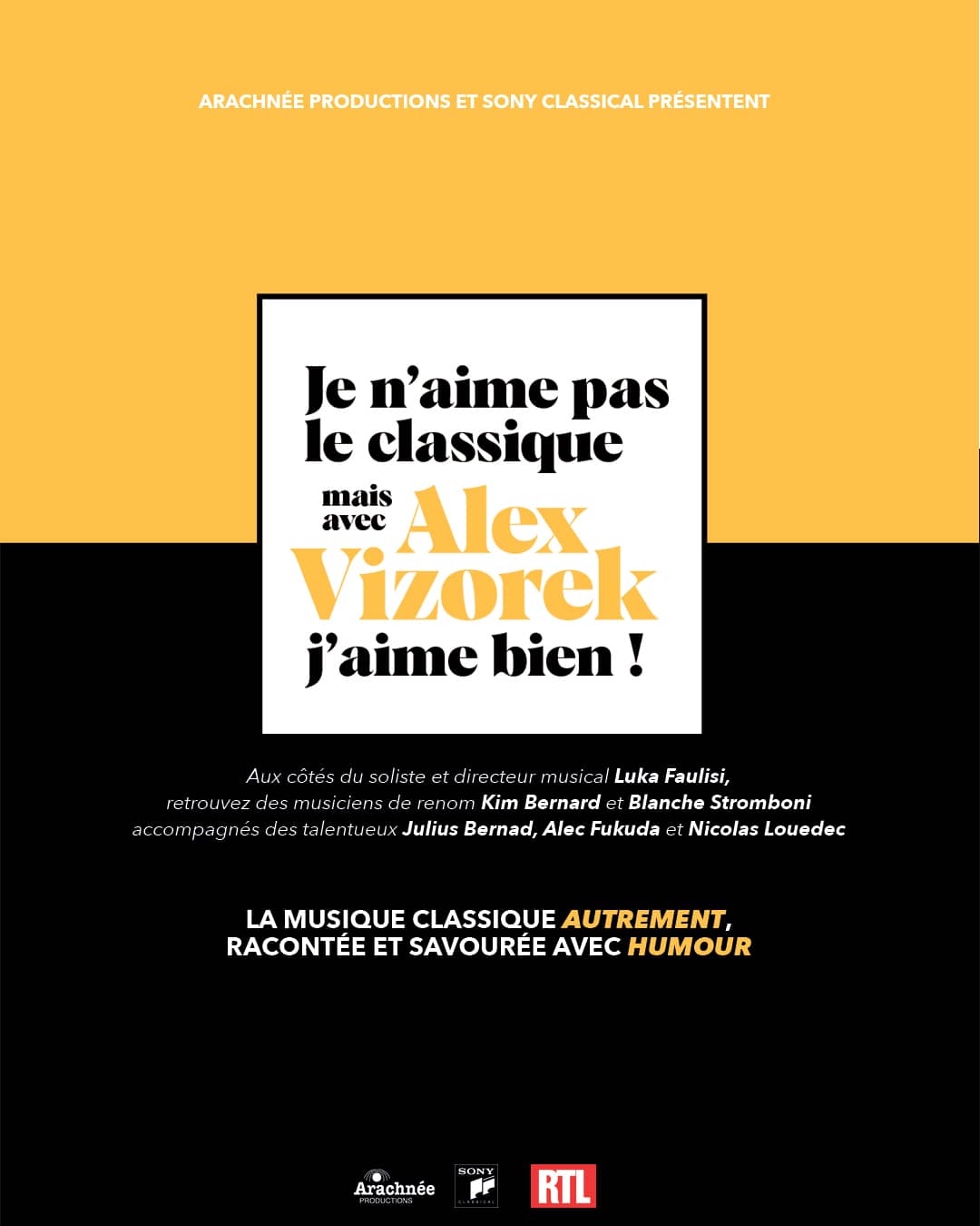 Illustration de l'événement : Je n'aime pas le classique mais avec Alex Vizorek j'aime bien