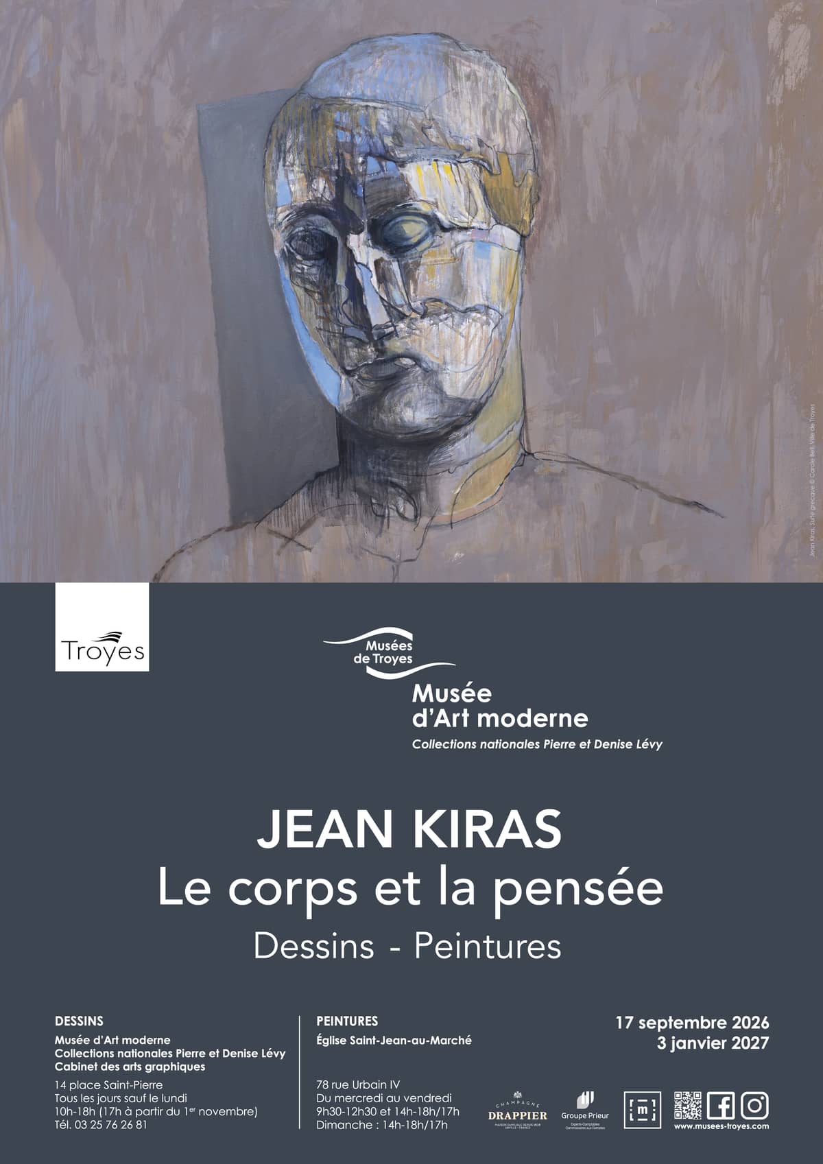 Illustration de l'événement : Jean KIRAS : le corps et la pensée (dessins & peintures)