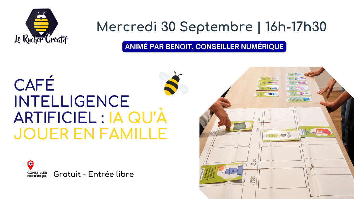 Illustration de l'événement : Café numérique : IA qu’à jouer en famille !