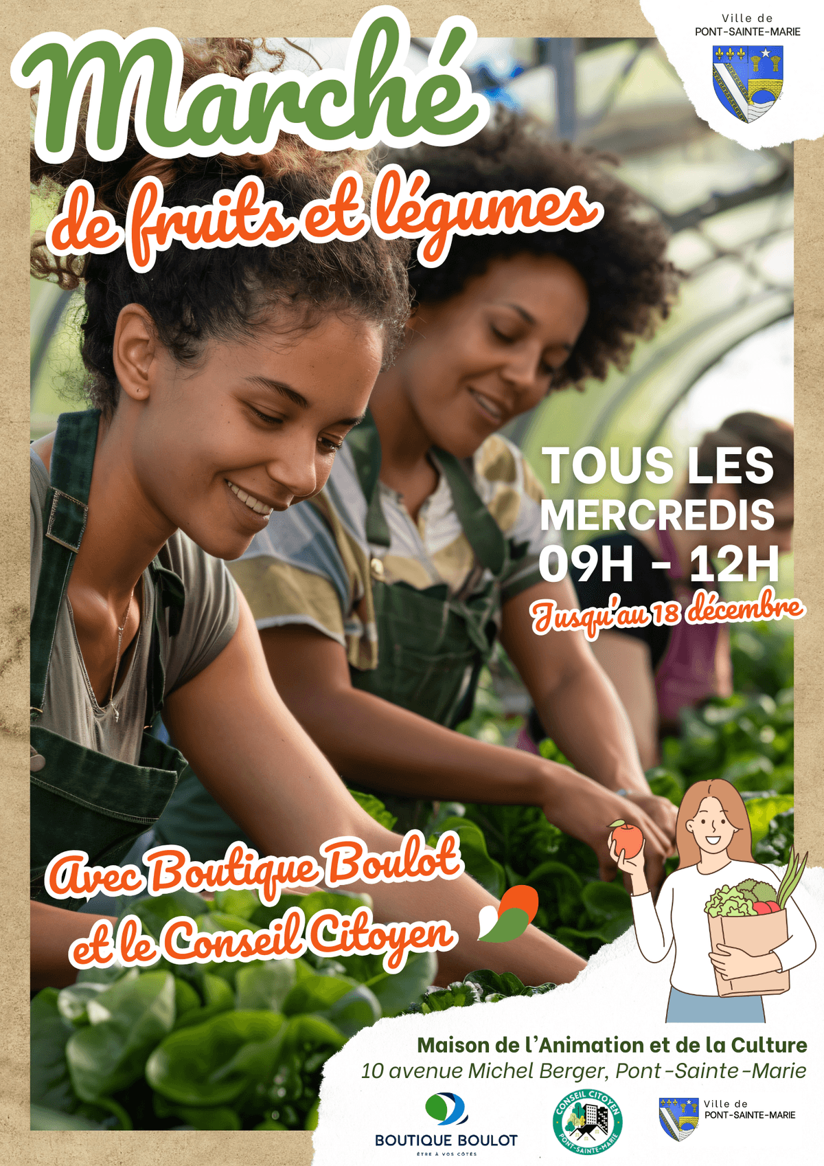 Illustration de l'événement : Un marché de fruits et légumes au quartier Debussy : Un rendez-vous hebdomadaire à ne pas manquer !
