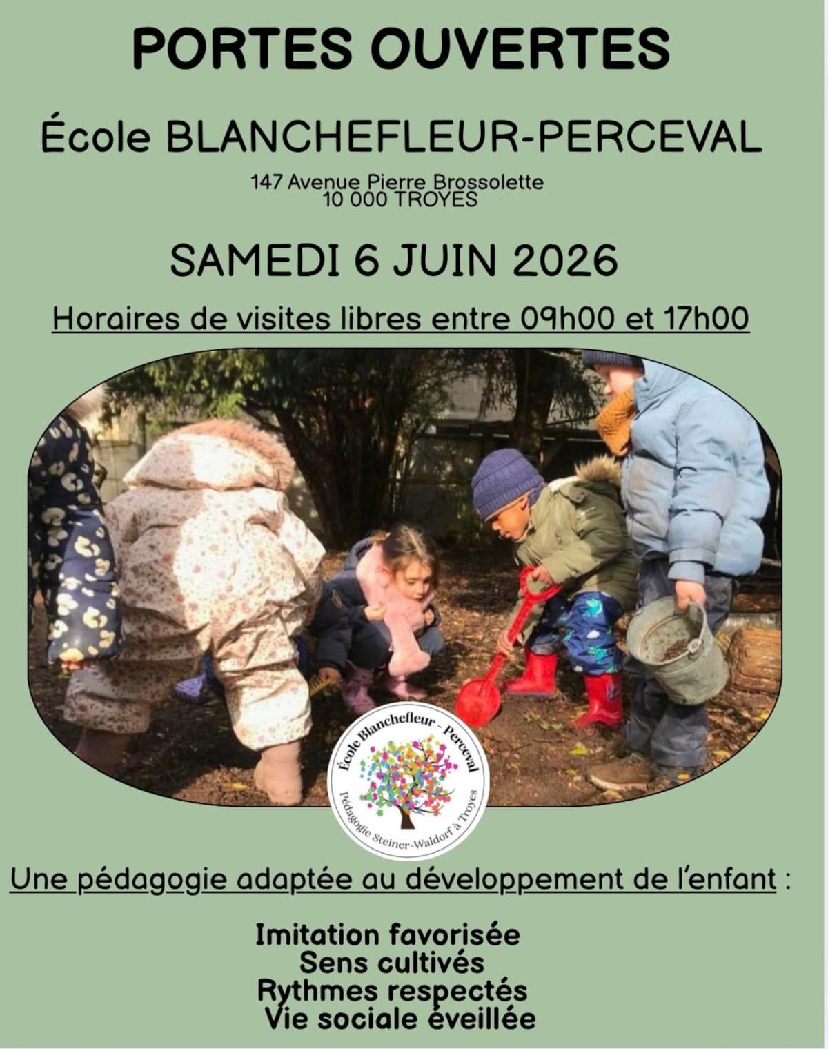 Illustration de l'événement : Journée portes ouvertes École maternelle Blanchefleur-Perceval de Troyes