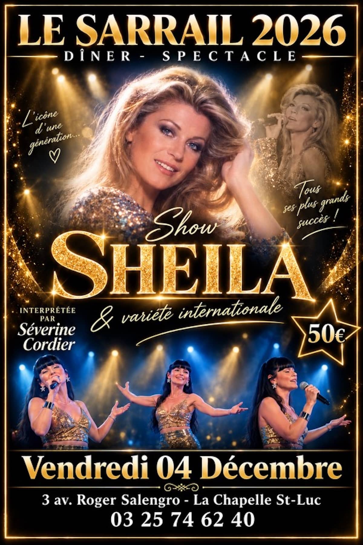 Illustration de l'événement : Show Sheila & variété internationale interprété par Séverine Cordier