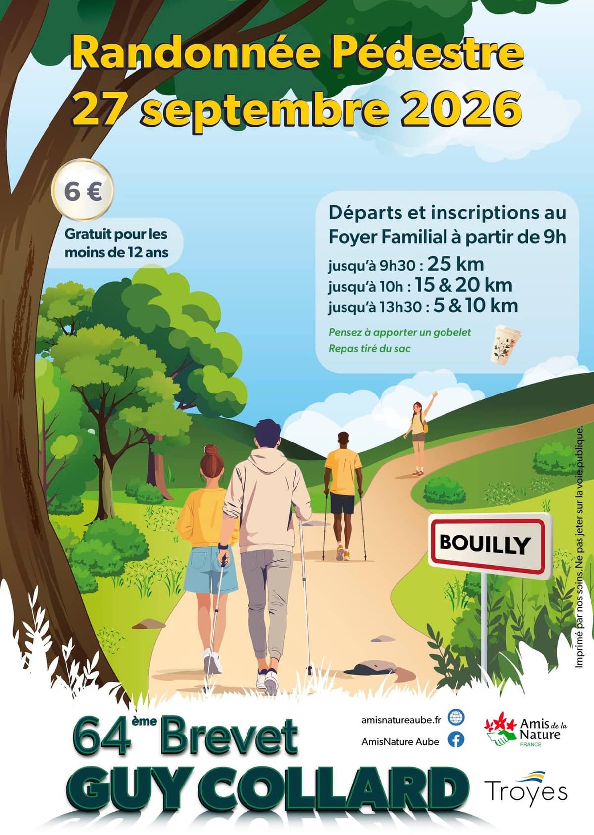 Illustration de l'événement : 64e Brevet Guy Collard – Randonnée pédestre à Bouilly
