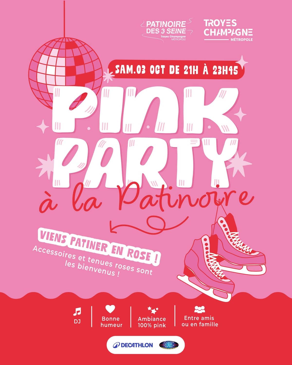 Illustration de l'événement : Pink Party à la Patinoire