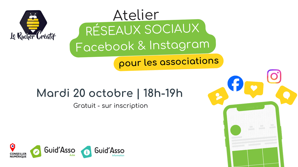Illustration de l'événement : Guid'Asso : Atelier Gestion des réseaux sociaux