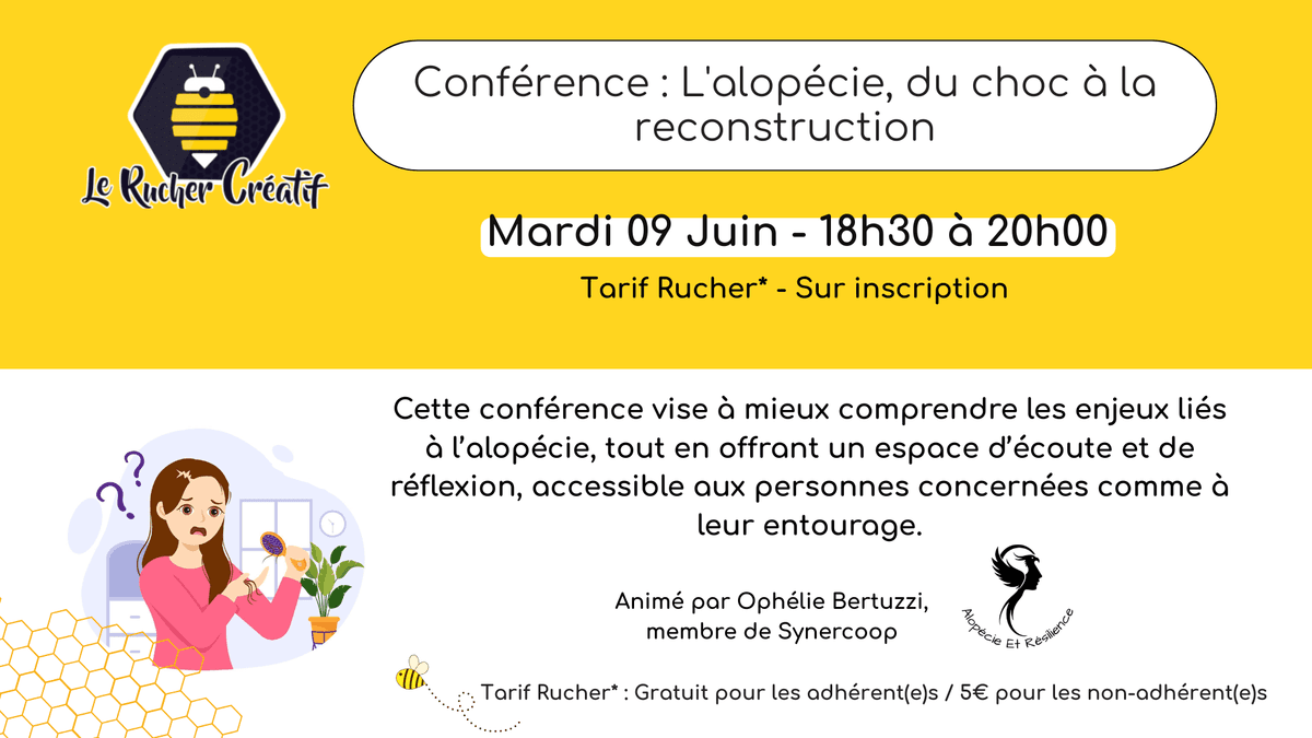 Illustration de l'événement : Conférence : L'alopécie, du choc à la reconstruction