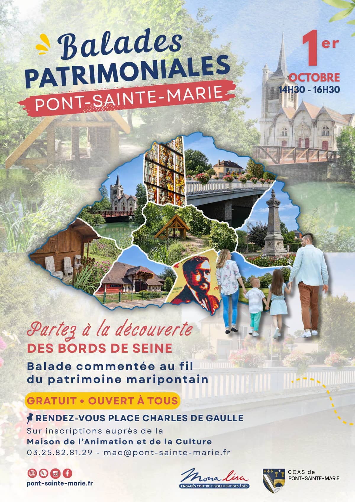 Illustration de l'événement : Balades patrimoniales : à la découverte de Pont-Sainte-Marie