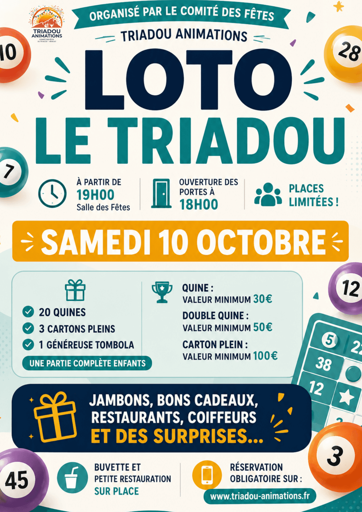 Illustration de l'événement : Loto du Comité des fêtes du Triadou
