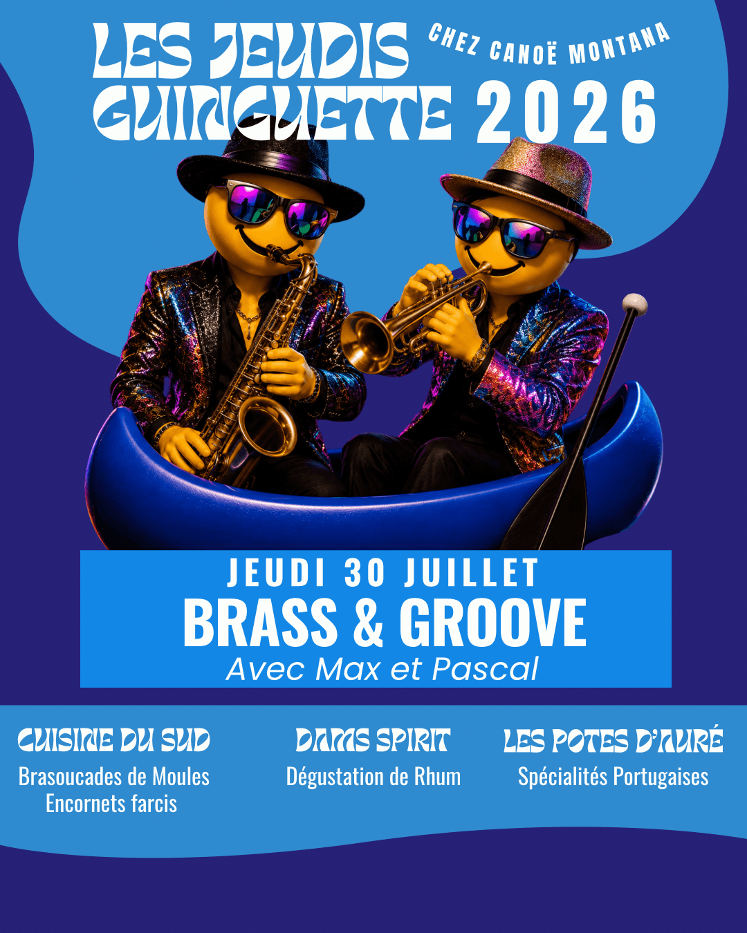 Illustration de l'événement : Brass & Groove - Canoë Montana