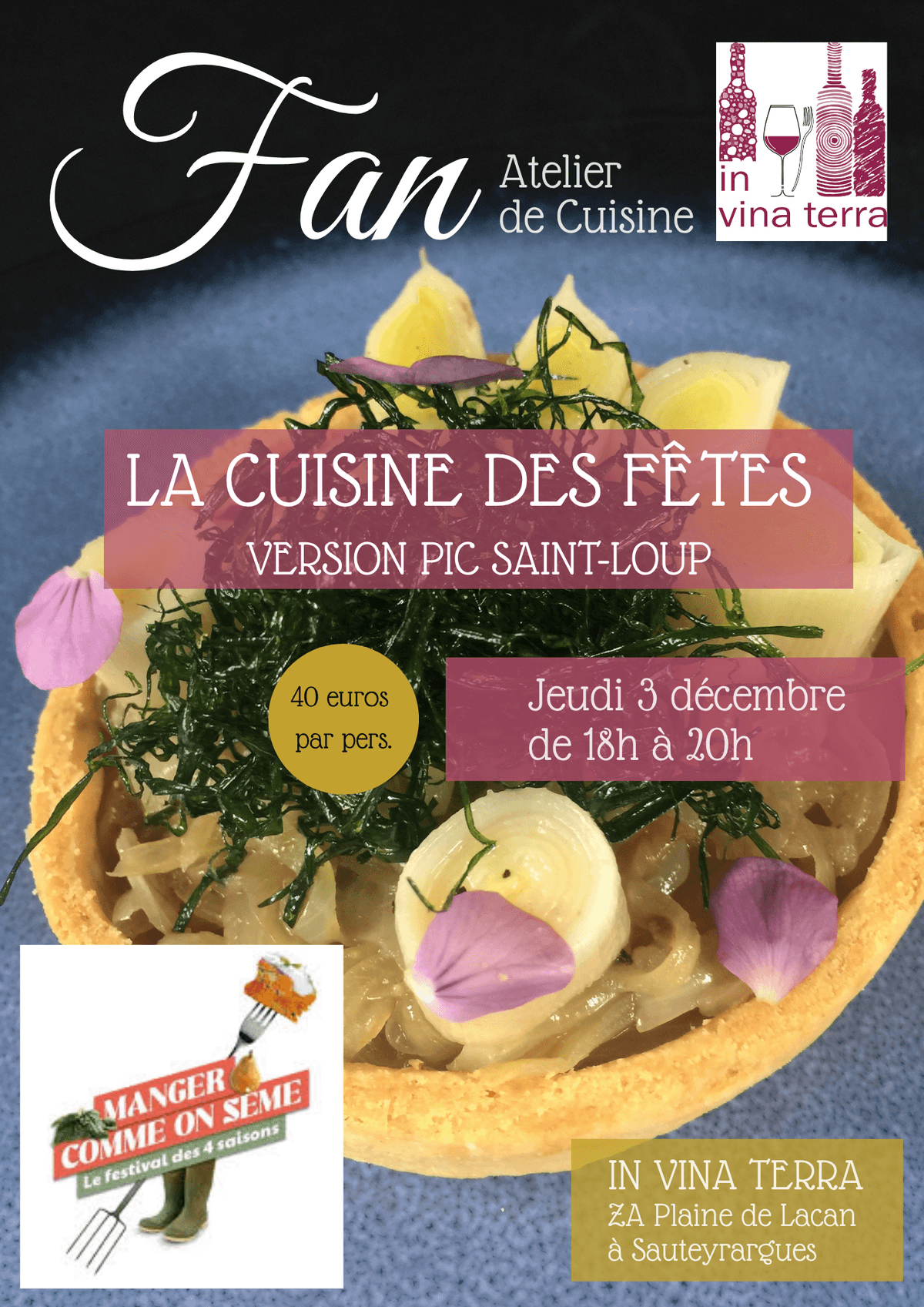 Illustration de l'événement : Atelier de cuisine des fêtes