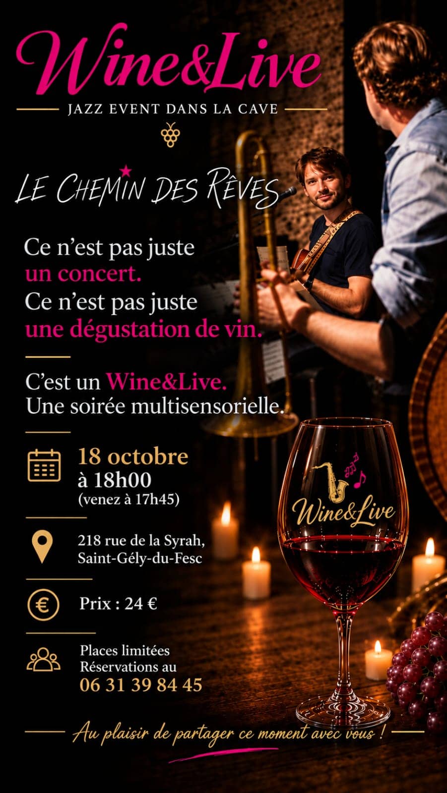 Illustration de l'événement : Wine and Live