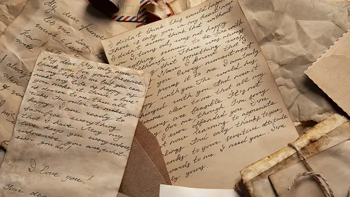 Illustration de l'événement : Lettres à l'encre violette